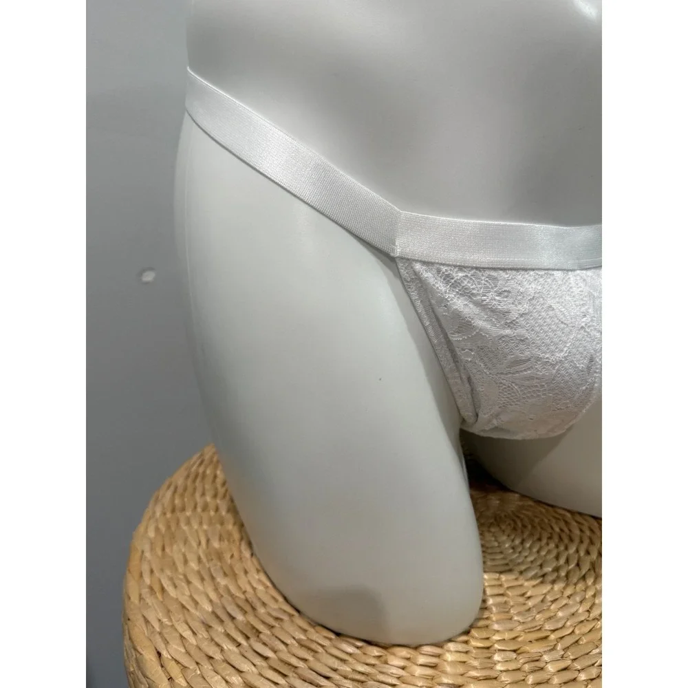 Cosabella Never Say Never Italian Thong White Lace Men's Size L Made in Italy